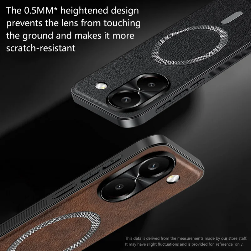 Vintage Leather Magnetic Wireless Charging Case Cover