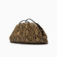 Ruched Serpentine Dumpling Bags for Women Pouch Handbag Cloud Clutch Snake Pattern Shoulder Crossbody Bag Luxury Designer Bag - Image 3