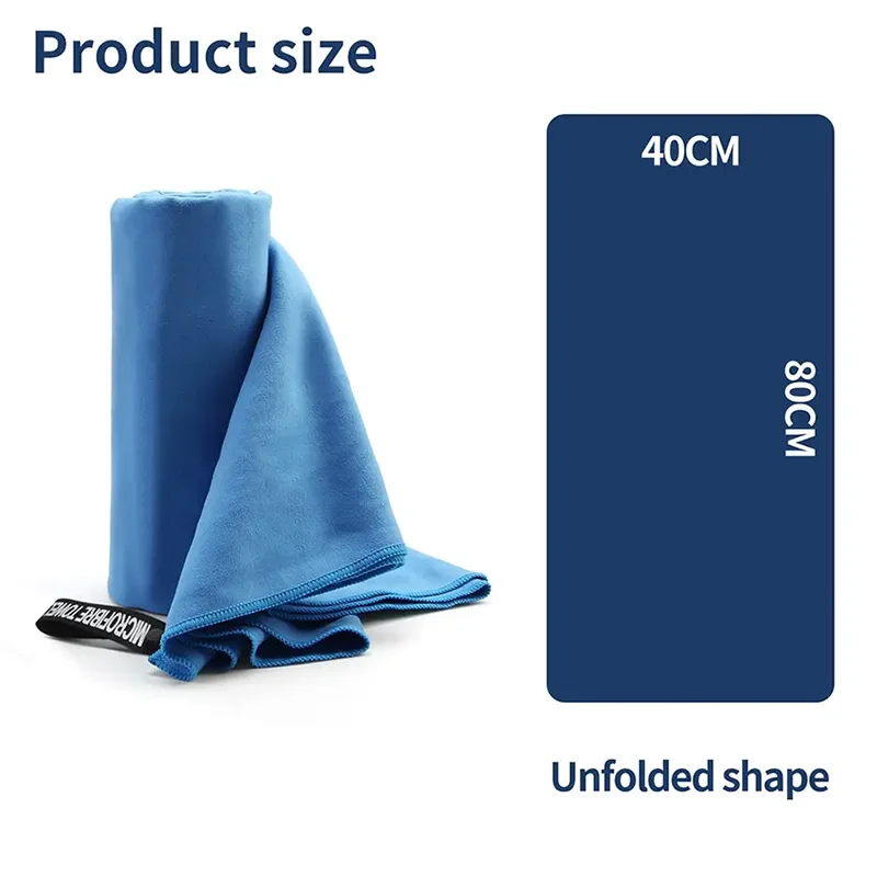Thickened Microfiber Towel Travel Sports Quick-drying Large Hair Towel Ultra-soft Lightweight Gym Swimming Towel