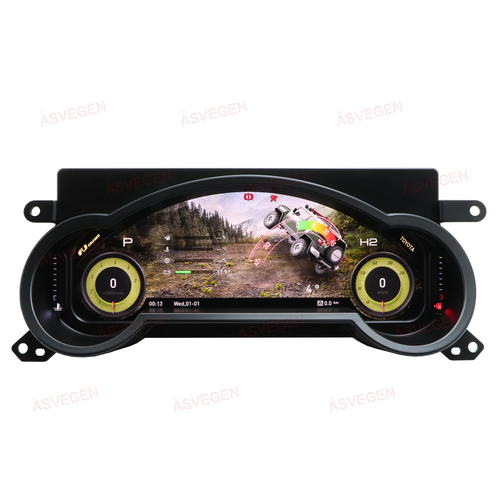 Panel de Instrumentos LCD para Toyota FJ Land Cruiser 2008-2022, Cabina Virtual, Panel Digital, Velocímetro, Pantalla Linux 2