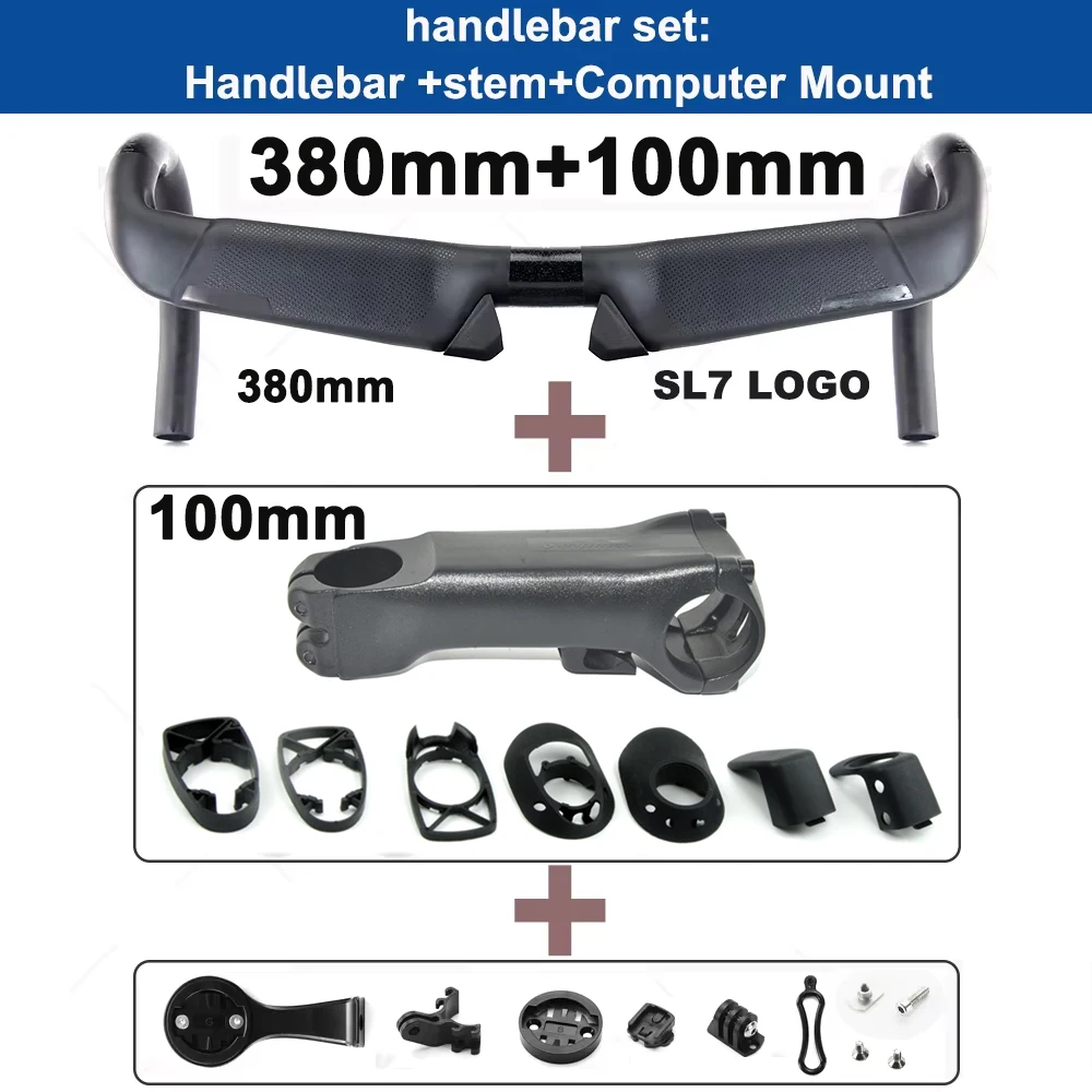 380mm and 100mm stem