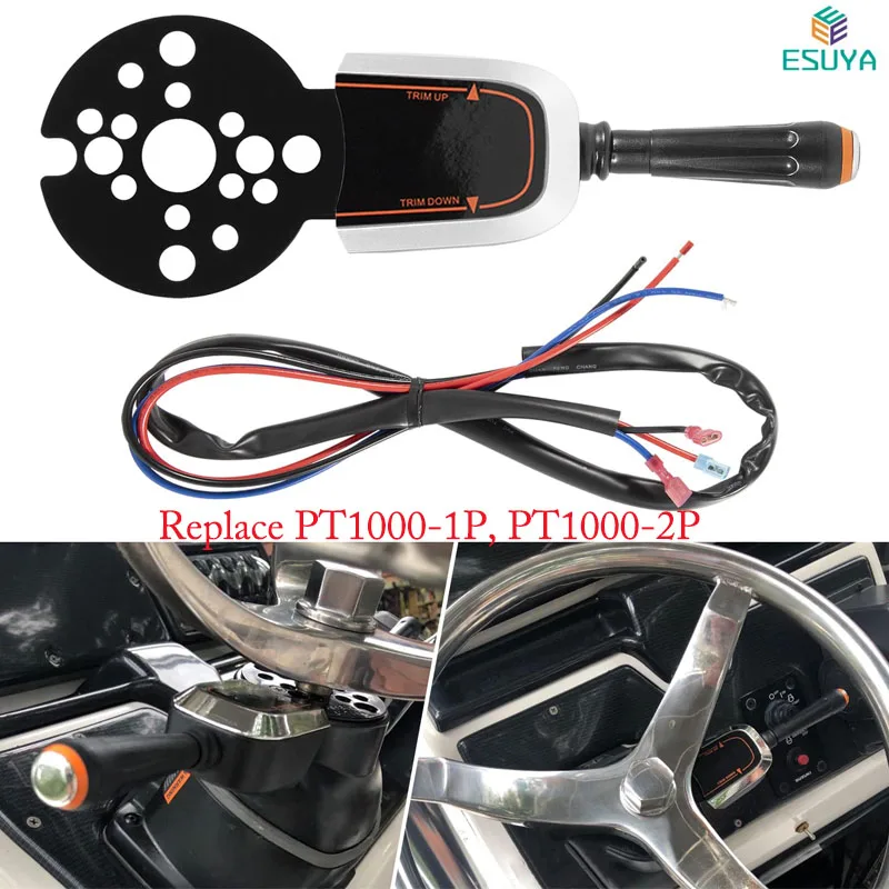 

Bezel Control Switch, Blinker Trim Control System Single Function Fit for Seastar Hydraulic, Cable & Tilt Steering PT1000-1P/-2P