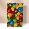 M&M's Funny Blanket for Sofas Luxury Bedding Beach Towel Bed Blankets Characters Fluffy Plaid Home Interior Throw Knee Soft Nap 2