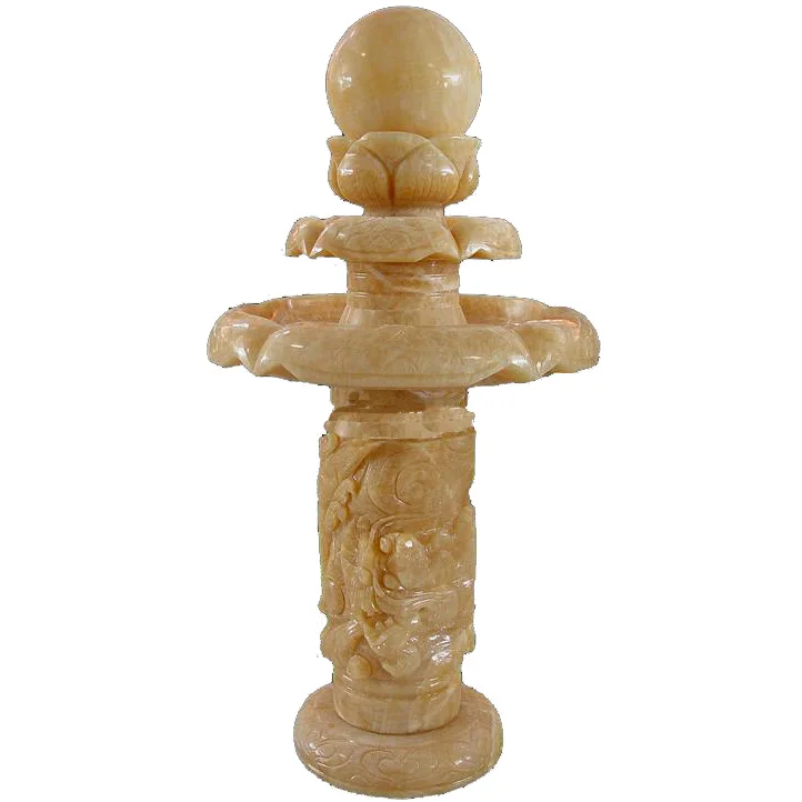 Großer Gartenbrunnen für den Außenbereich, Natursteinbrunnen, Gartendekoration, Feng Shui-Wasserfallbrunnen