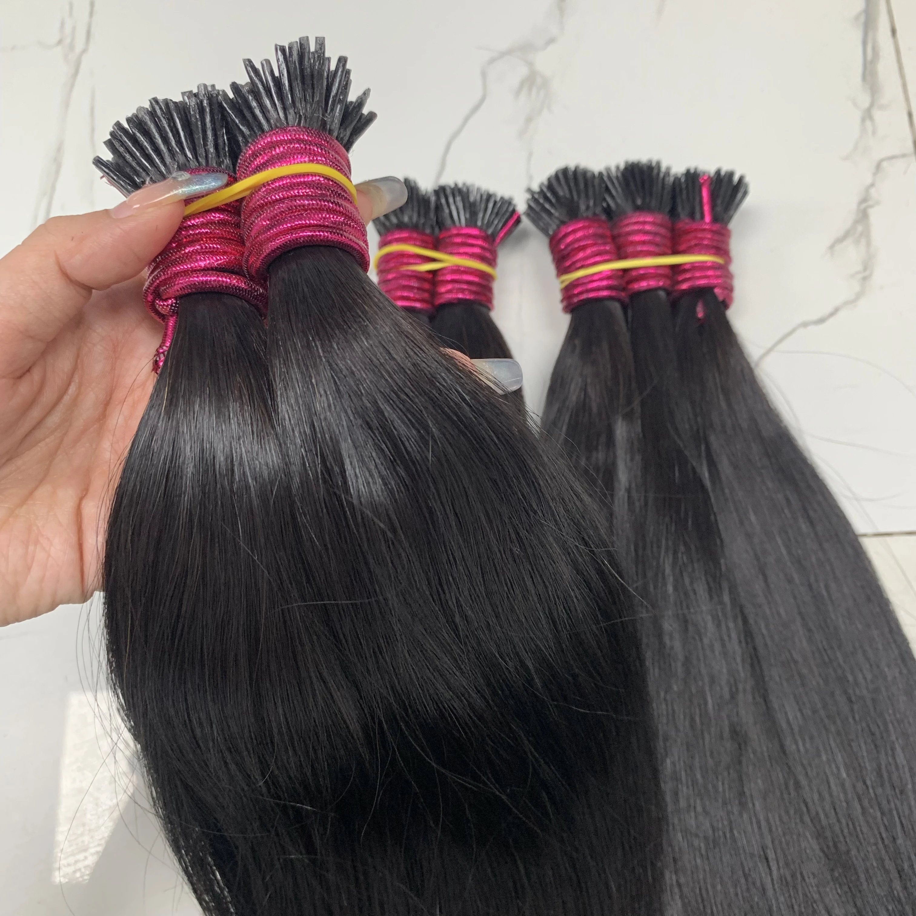 Human Hair Extensions Straight ITIP 12A Real Human Hair Extensions 0.8g/pc Capsule Keratin Fusion Extension