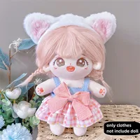 Jolie robe vêtements pour 20cm coton jouets en peluche habiller vêtements princesse jupe mignon costume décontracté chaussettes ensemble filles cadeau d'anniversaire 4