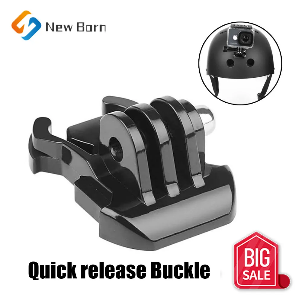 Clip Con Fibbia Piastra Di Base A Sgancio Rapido Per Gopro Go Pro Hero Hd 1 2 3 3 + 4 5 6 7 8 9 Accessori Casco Xiaomi Yi 4K Sjcam Camera