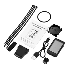 Wireless USB Rechargeable Bike Computer with Speedometer and Odometer Functions (Black 1 Set)