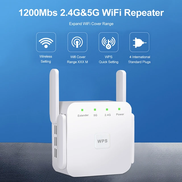 5G WiFi Routing Repeater WiFi Amplifier Signal Wifi Extender Network WiFi  Booster 1200Mbps Long Range Wireless Wi-fi Repeater - AliExpress