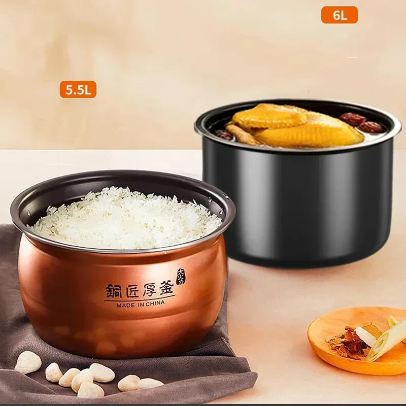 Joyoung Pressure Cooker 6 Liters Rice Cooker Intelligent Electric Pressure Cooker 2 Inner Pots One-key Operation on Large Screen 4