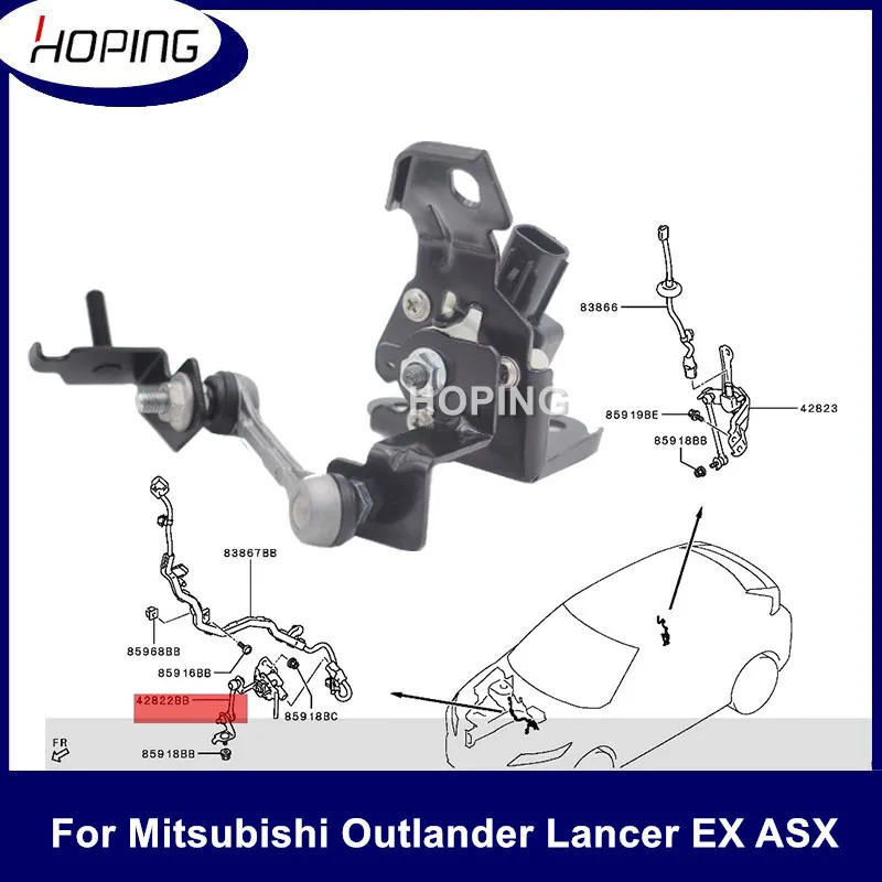 ZFISH Höhensensor Für Mitsubishi Outlander/Lancer - Luftfederung 2006-2016