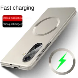 Sleek Magnetic Hard Case with Camera Protection for Samsung Galaxy Z Fold6 (Gold)