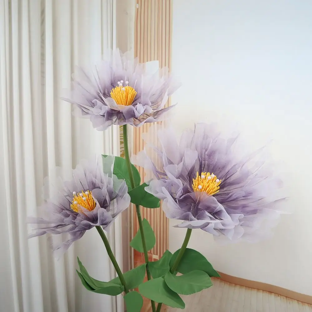 Fashion 50cm Artificial Realistic Peony Silk Large Flower Head Home Party Decoration Layered Fluffy Petals Fake Flowers