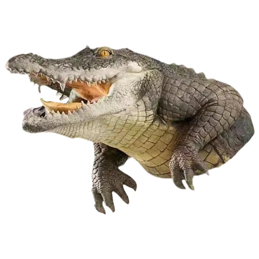 

Artificial Simulated Crocodile Head Courtyard Pond Floating Animal Ornaments Outdoor Pool Decorations Child Resin