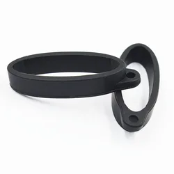 Silicone Ring Lanyard Band Set - Durable Hanging Loop and Keychain Accessory (Black)