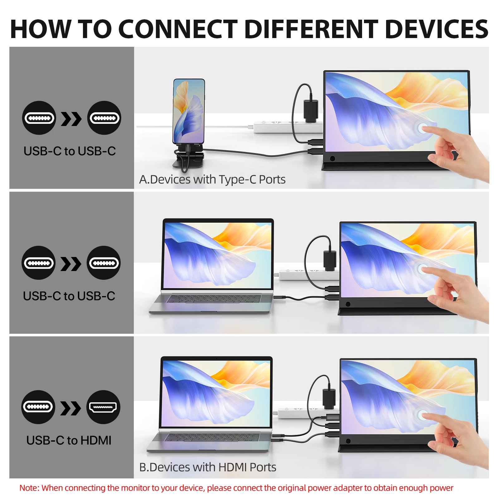 UPERFECT 14 ġ ġ ũ ޴  FHD 1080P HDR LCD ÷ PC Ʈ  IPS  ȭ Vesa Ʈ Ʈ ִ̽ Xbox PS4/5 ġ