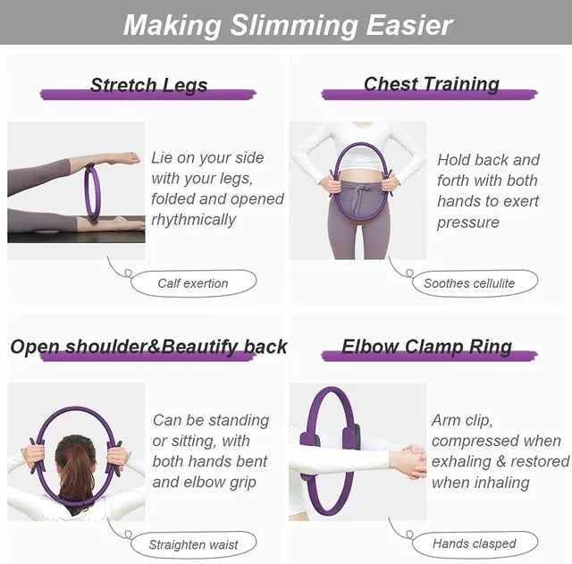 1Pcs Yoga Pilates Ring Non-slip Sports Resistance Ring Fitness Shaping Ring Pelvic Floor Muscle Training Fitness Yoga Equipment 5