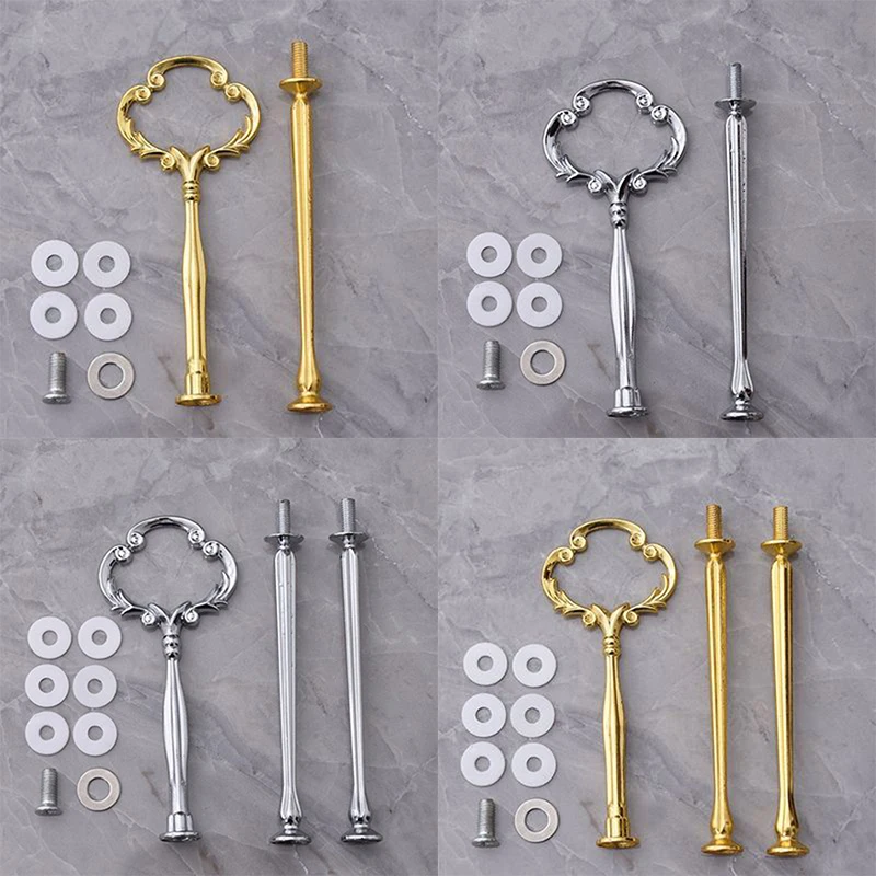 Durable Practical Plate stand Display Fruit Handle Hardware Parties Rod Stick Cake Decoration Dessert Shelf Tray