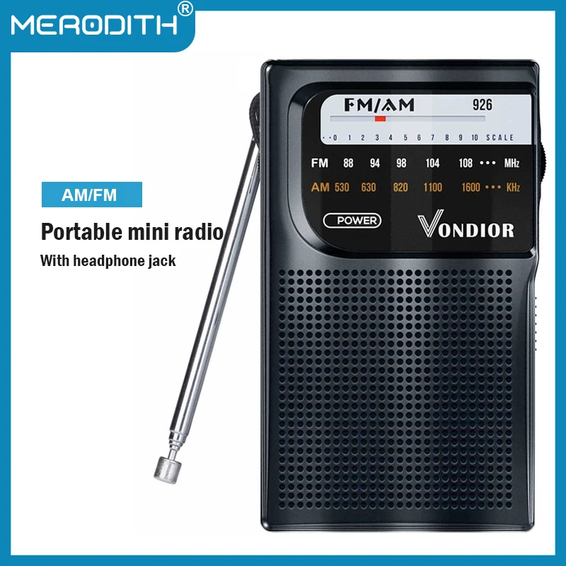 Tragbares Mini-AM/FM-Radio Dualband-Stereo-Taschen radio, geeignet für  Wander camping mit Kopfhörer anschluss - AliExpress