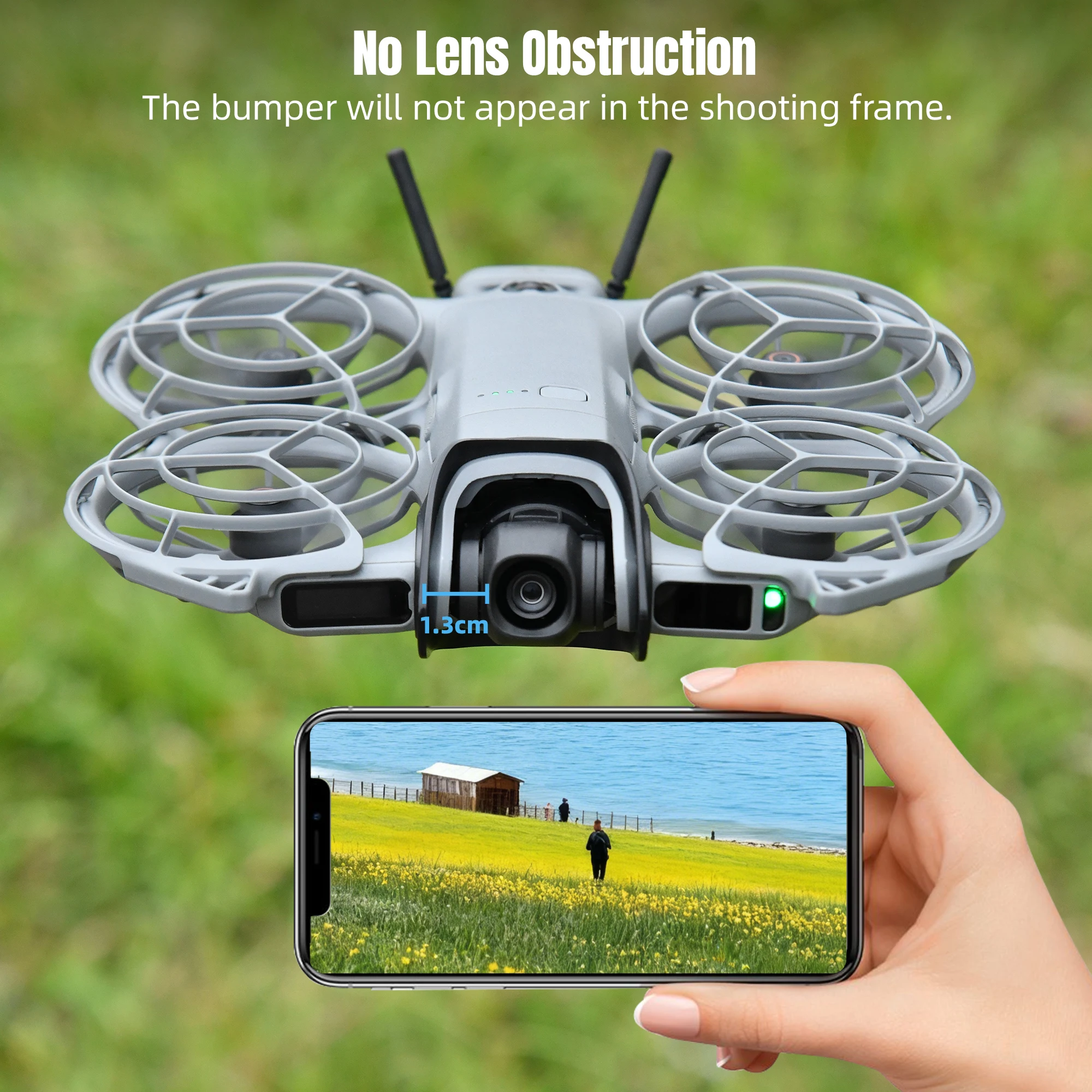 Pare-chocs Cardan DJI NEO 2 - Protection Objectif Drone Noir