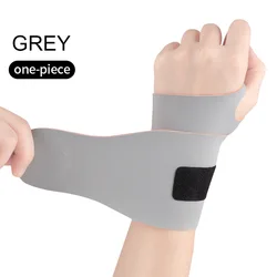 Slim Breathable Adjustable Wrist Guard with Velcro Closure (Grey)