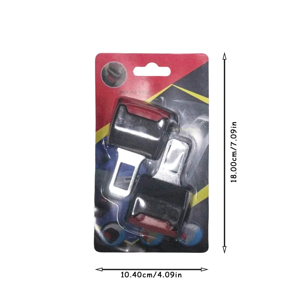 Seat Belt Extender 2 PCS Car Seat Belt Clip Safety Lock Buckle Plug Thick Insert Socket