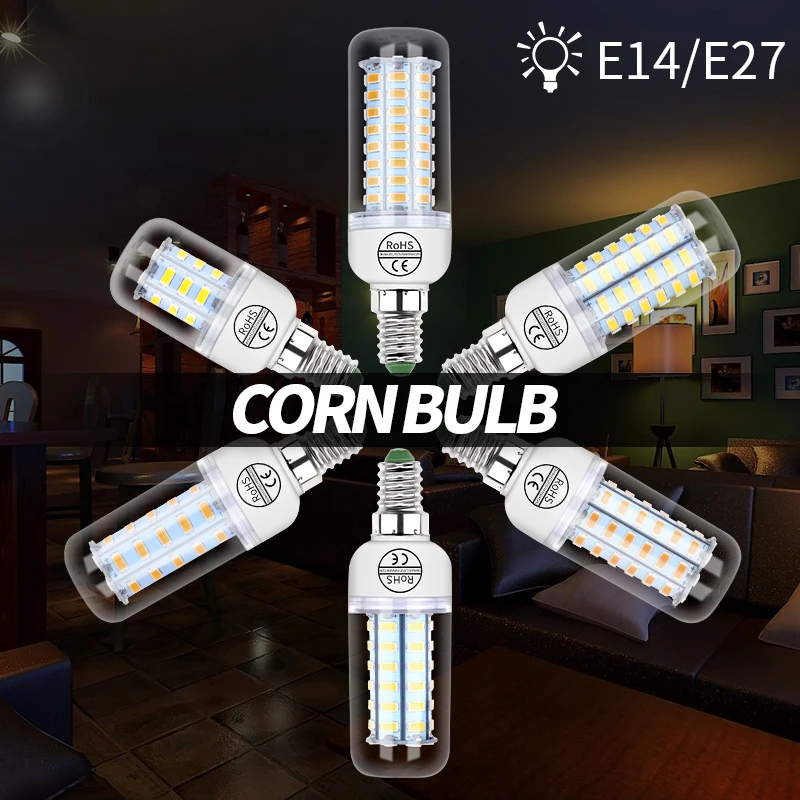 LED Corn Bulb E27 Lamp 220V Ceiling Light E14 Bombillas GU10 Ampoule B22 Lampada G9 LED Chandeliers For Home 3W 5W 7W 9W 12W 15W