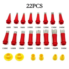 

22Pcs Stainless Steel Caulk Nozzle 6-30mm Applicator With Base Caulking Finisher Sealant Finishing Tool For Kitchen Bathroom