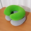 Ergonomic C-Shaped Neck Pillow, Polyester Travel  Car Support Cushion U-shaped Travel Inflatable Pillow 3