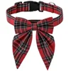 Cotton Christmas Snowflake Bow Dog Collars Puppy Pet Cat Accessories Dog Collar for Small Large Dogs 6