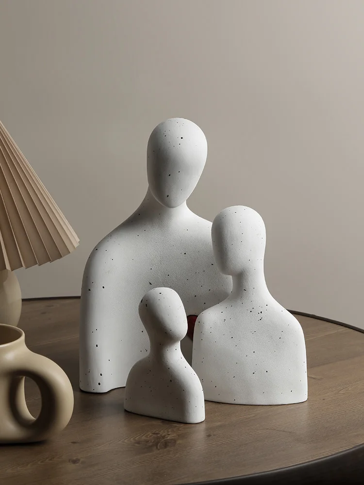 

Ceramic Figure Family Sculpture, Home Decor Crafts, Room Decoration, Wine Cabinet, Lover Ornament, Porcelain Figurines