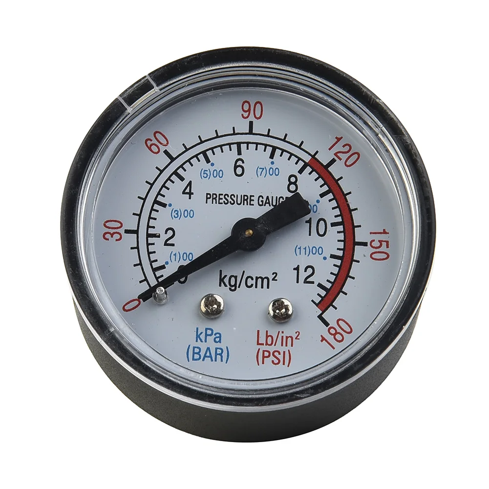 Air Pressure Gauge 50mm 1/4" For BSP Thread 0-180PSI 0-12Bar Dial Hydraulic Pressure Gauge Meter Manometer
