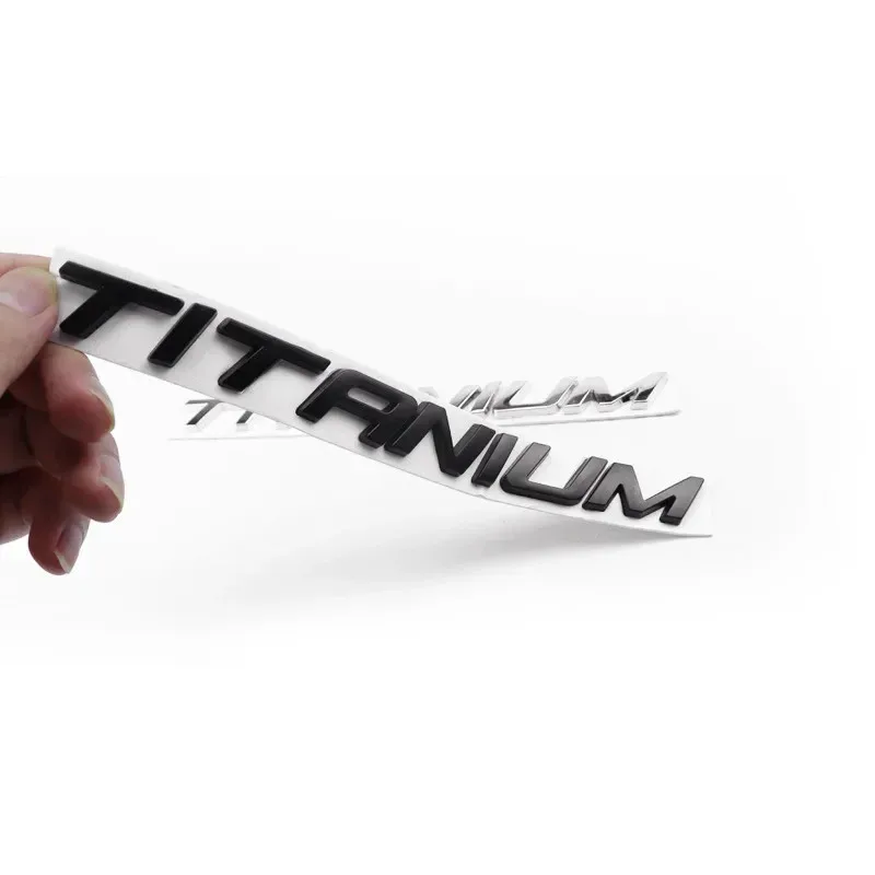 Chrome Black Titanium Rear Boot Badge Emblem Sticker