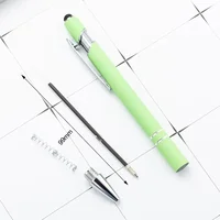 50 шт., легкая металлическая шариковая ручка, ручка для сенсорного экрана, офисная школьная рекламная ручка, индивидуальный логотип, гравировка текста, лазерная гравировка — изображение 6