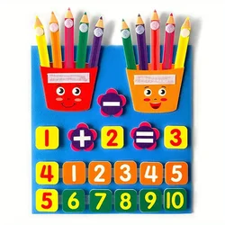 Felt Learning Board Children Educational DIY Toy Addition Subtraction Finger Arithmetic Teaching Enlightenment Board