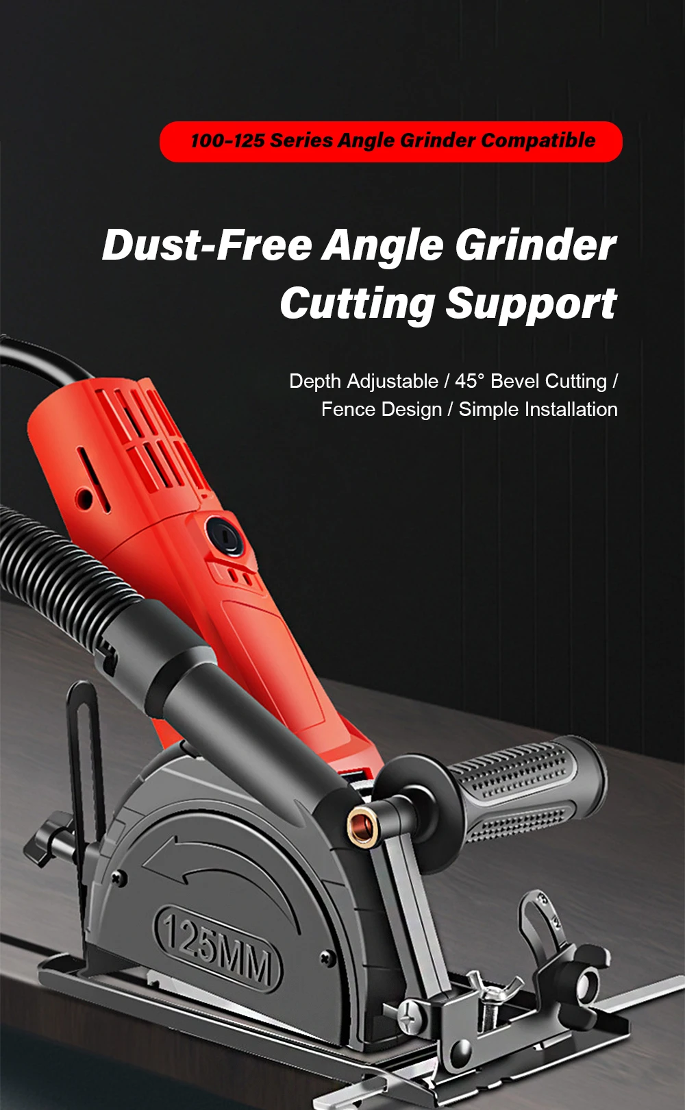 Angle Grinder Stand Base 100-125mm Multi-Function Grinder Cutting Bracket with S