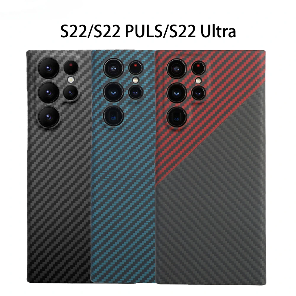 

Dropshipping Real Aramid Fiber Carbon For Samsung Galaxy S22 Ultra Thin Light Weight For Galaxy S22 Plus S22Ultra CASE Cover