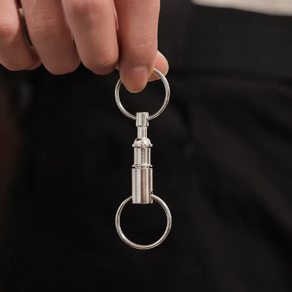 

Quick Detachable Key Ring Portable Separation Shackle Quick Release Double Ring Key Ring Outdoor Letter Quick Point Buckle