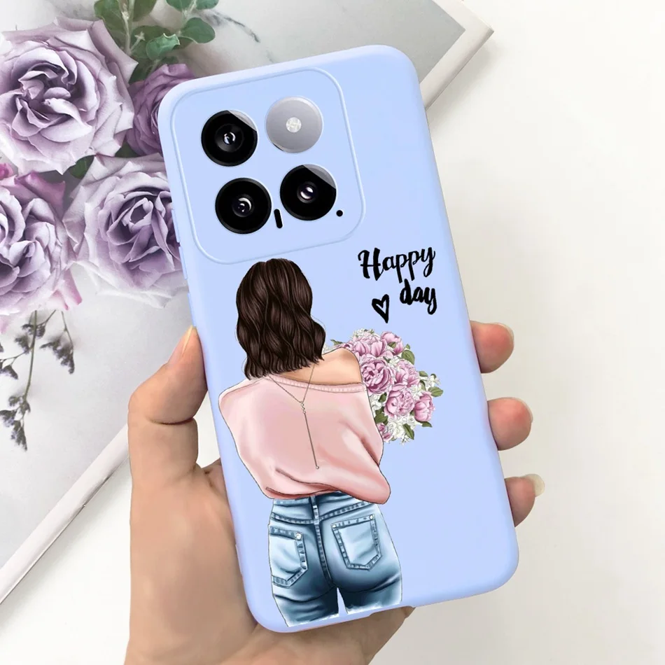Sunflower Pattern Candy Color Soft Silicone Back Cover