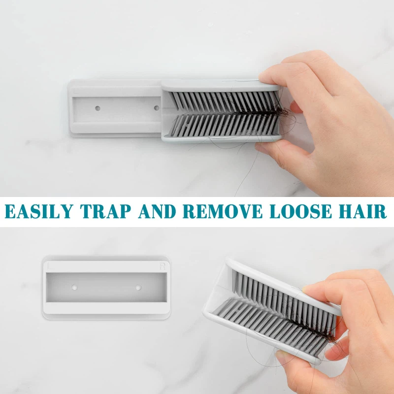 1/2PCS Silicone Shower Hair Catcher Wall Mounted Hair Stopper Hair Collector For Sink Bathtub Bathroom Accessories Reusable 4