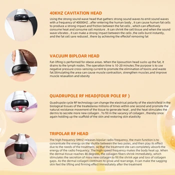 4IN1 40K Cavitation Radio Frequency Ultrasonic Slimming Machine Wrinkle Removal Weight Loss Skin Tightening Facial Beauty Tool 4