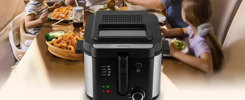 Description Picture 3 of itemSUSTEAS Deep Fryer with Basket, 1500W Electric Deep Fryers for Home Use with Temperature Control, Removable Lid and 2.5L/1.5L