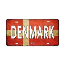 Vintage Tourism Country Poster Metal Sign - Retro License Plate Style Wall Art - 30x15cm - Aluminum (6)