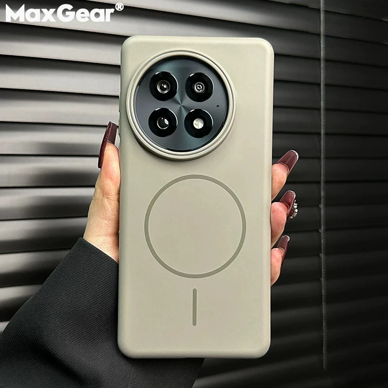 Magnetic Candy Color Frosted Case with Wireless Charging and Matte Color Lens Protection