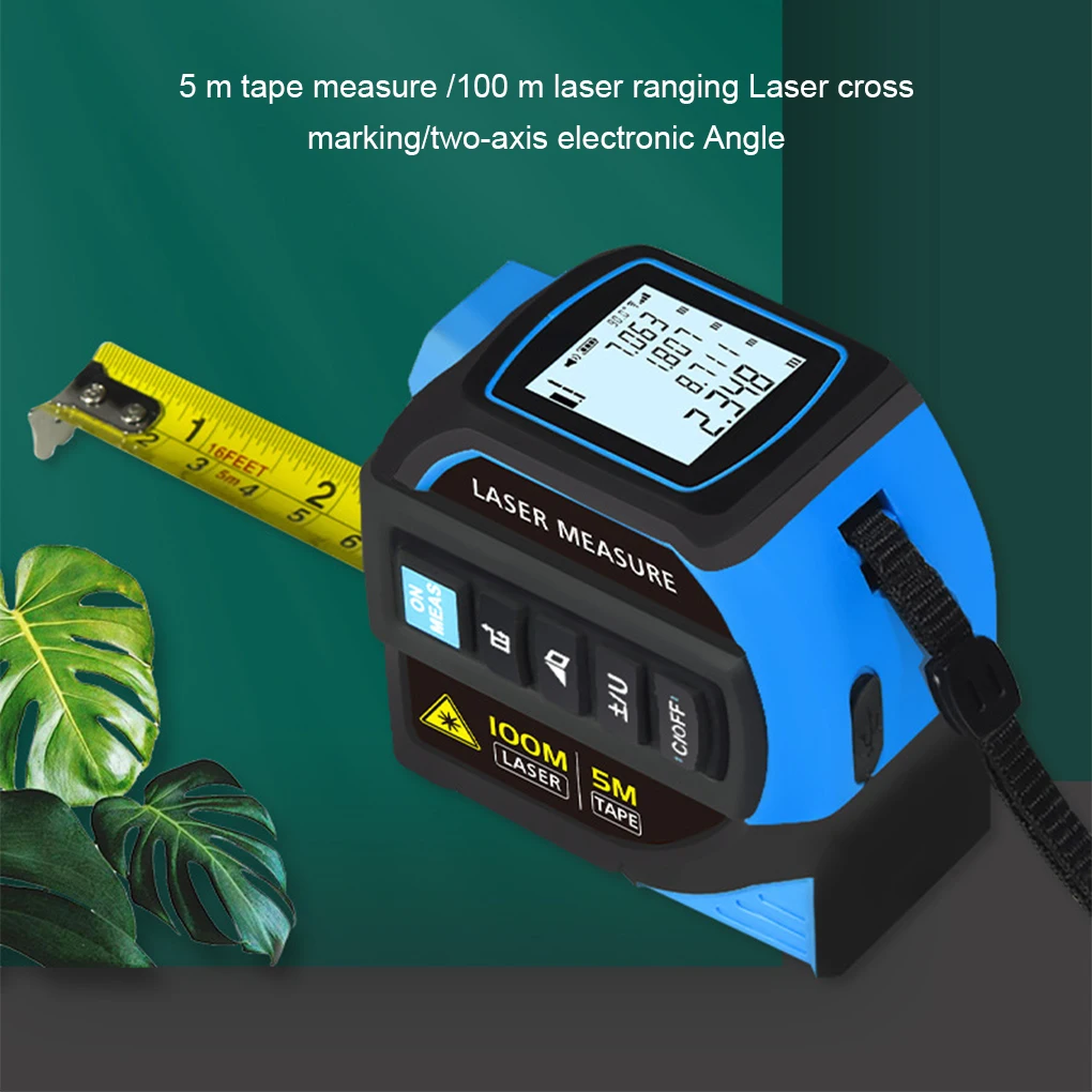 4-in-1 Laser Tape Measure 40/60M Meters Infrared Laser Distance Measuring Smart Energy Ruler High Precision Measuring Instrument