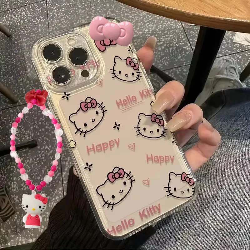 thumbnail image 1 of Sanrio-funda de teléfono con lazo para iPhone, carcasa creativa con cabeza de Hello Kitty KT para iPhone 16, 15, 14, 13 Pro Max, 11, 12, 13 Pro, X, XR, 7, 8 Plus, Y2K, 1 of 5