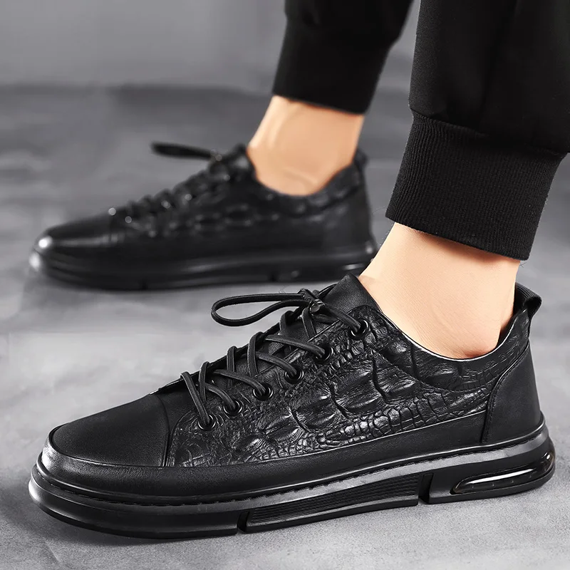 

Genuine Leather Shoes Men outdoor Casual Shoes For Men Oxfords Fashion Men Flats comfortable walking shoes men sneakers
