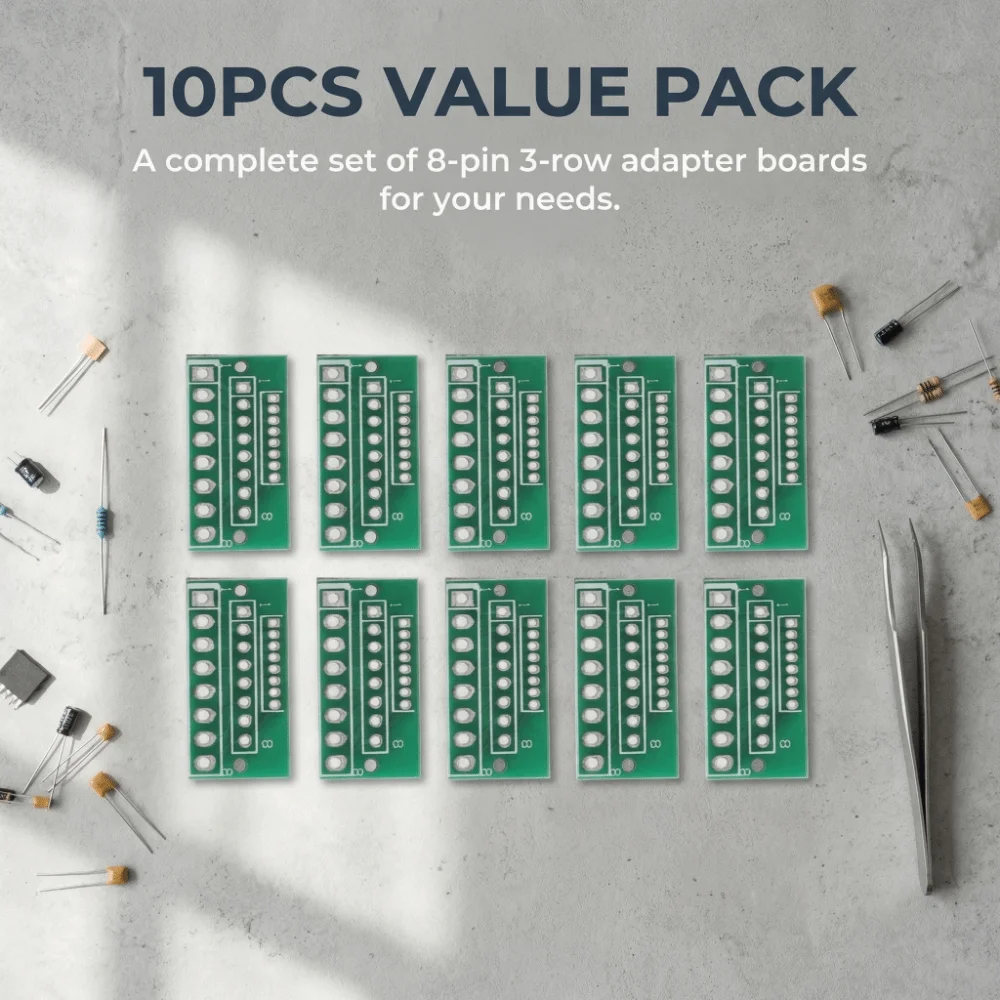 10pcs 커넥터 1.27MM 2.0MM 2.54MM 어댑터 보드 무선 모듈용 3열 전송 보드 무선 모듈 전송