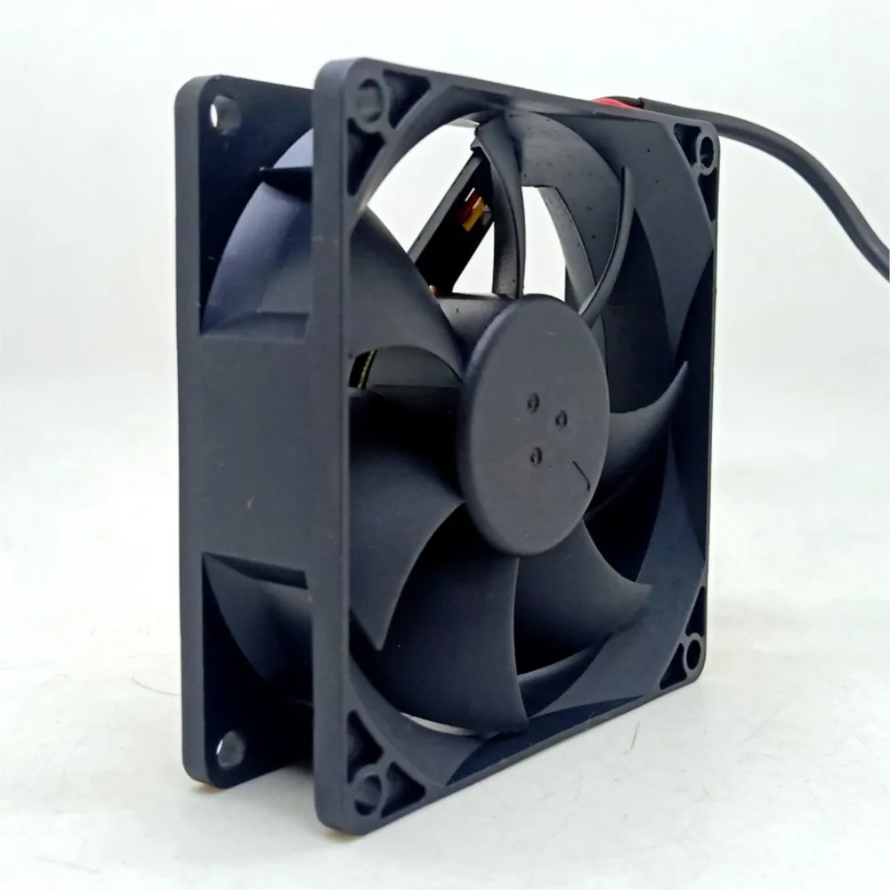 새로운 PVA080G12R 8025 12V 0.80A 3 핀 RD 신호 자동차 충전 전원 듀얼 볼 8cm 초고속 대형 공기량 냉각 팬, 자동차 충전 전원 듀얼 볼