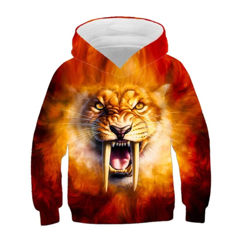 

Men Animal Lion Tiger 3D Cool Hoodies Male Funny Flame 3D Tiger Printed Streetwear Hoody Clothing Teen Sport y2k Tops Sweatshirt